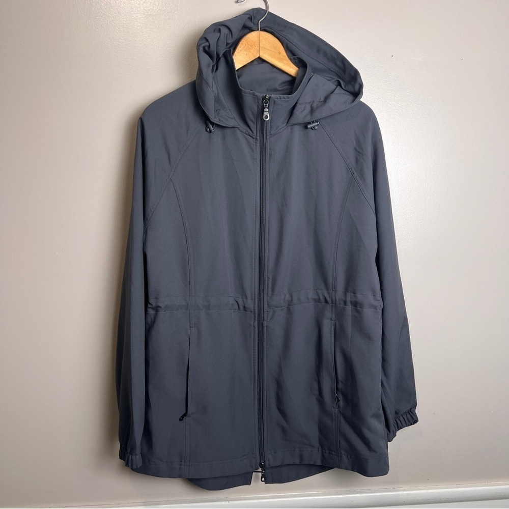 Kirkland Signature Women's Hooded Anorak Jacket Jacket Size S Gray EUC